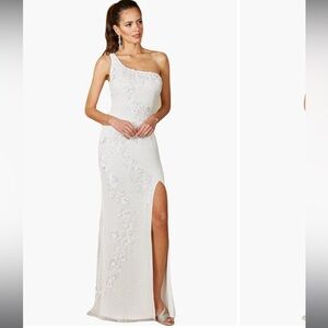 LARA New York White Beaded Dress